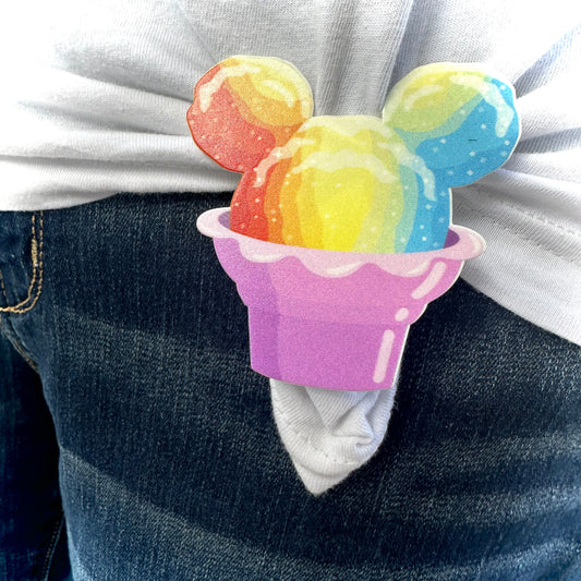 Snow Cone Cinch Clip for shirt and tee