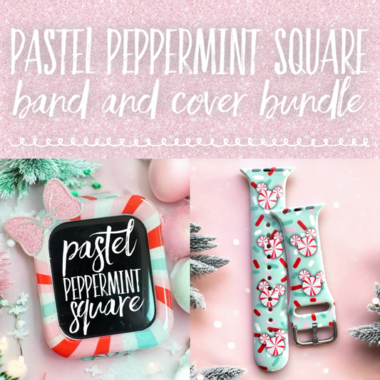 Pastel Peppermint Square Band and Cover BUNDLE for 10% less