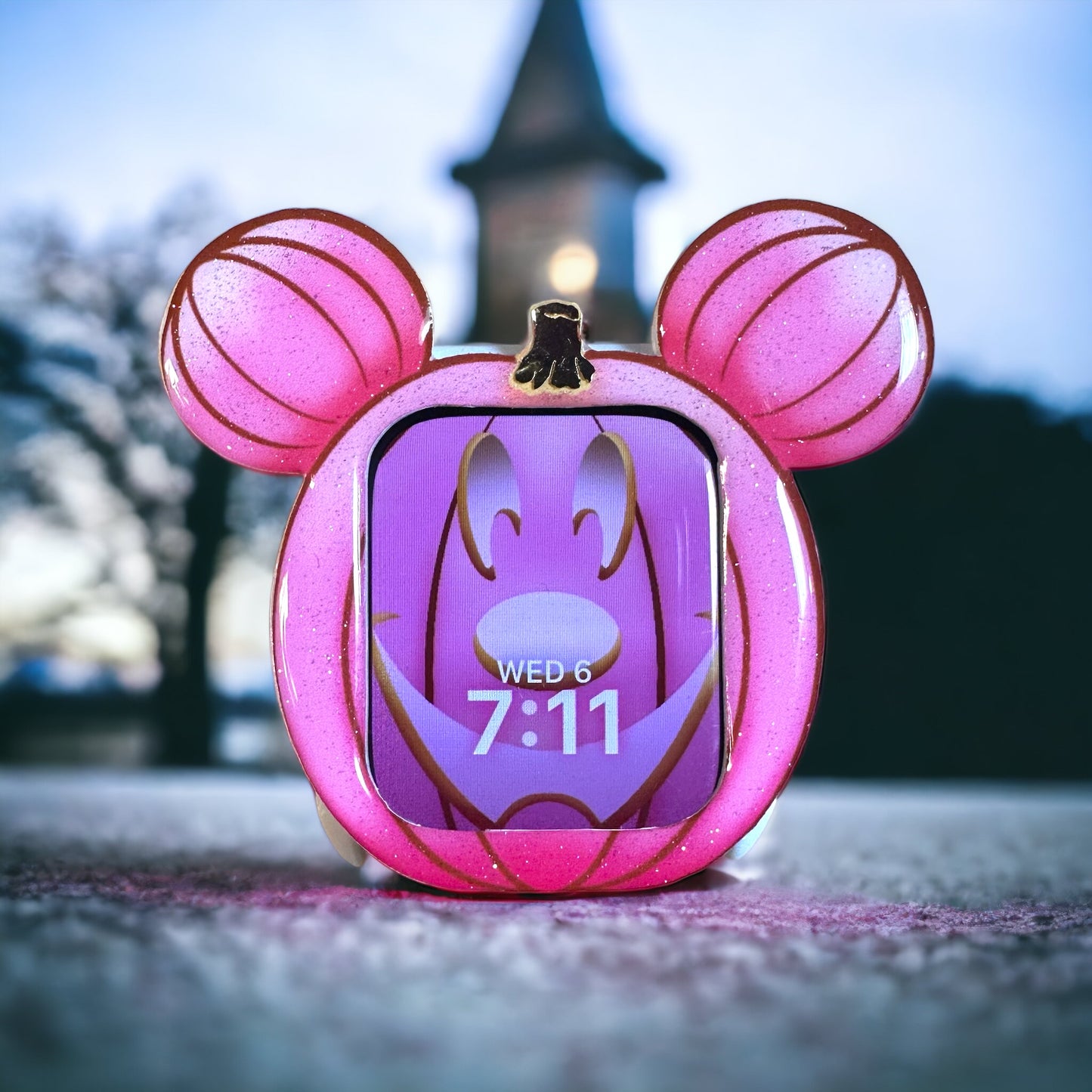 Pink Pumpkin Bibbidi Bobbidi BOO Mouse Watch Cover