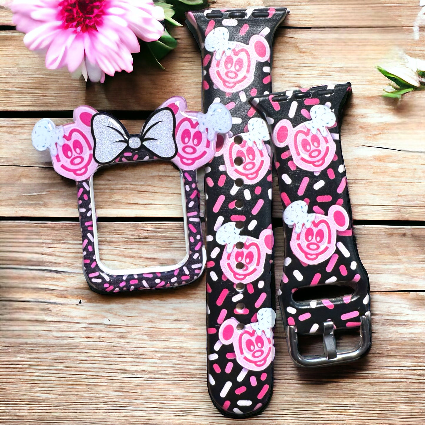 Pink waffle ears Band and Cover BUNDLE snack 10% less than buying separately