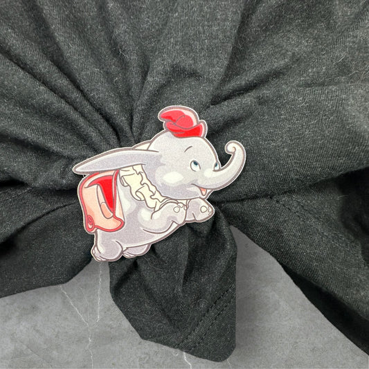 Flying elephant Cinch Clip for shirt and tee