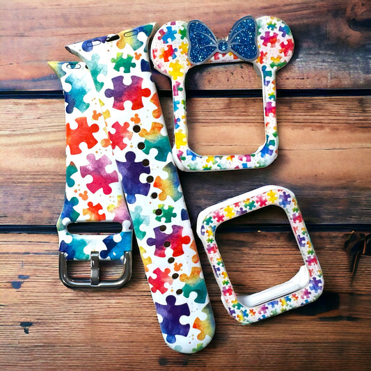 Autism Acceptance Awareness band and cover bundle 10% less than buying separate