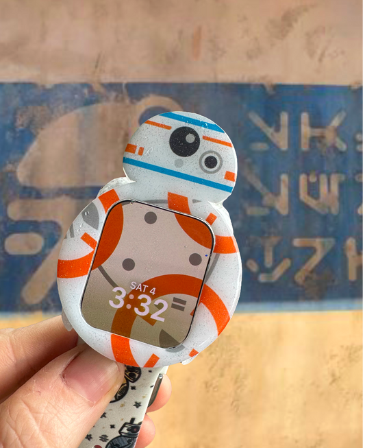 Orange Rolling Robot Watch Cover