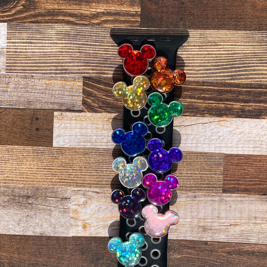 holographic Mouse band Charms Simply Pop in and out!