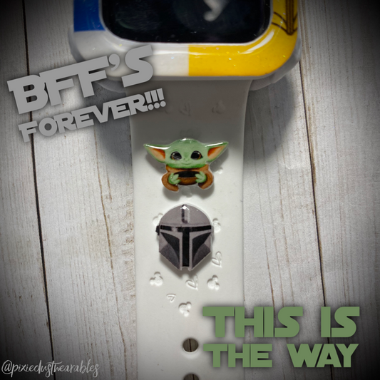 BFF Lil' Cutie and Bounty Hunter band Charms Simply Pop in and out!