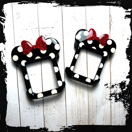 Polka Dot Mouse with Bow Apple Watch Cover