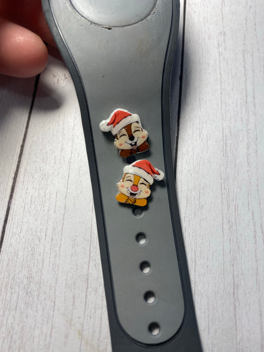 Holiday chipmunks Band Charms Simply Pop in and out!