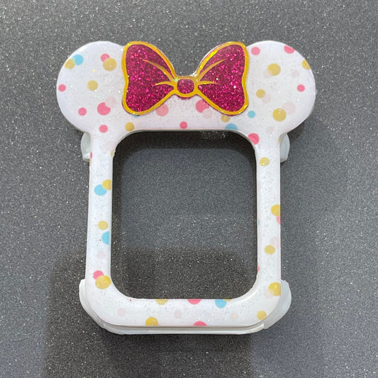 white with dots watch cover