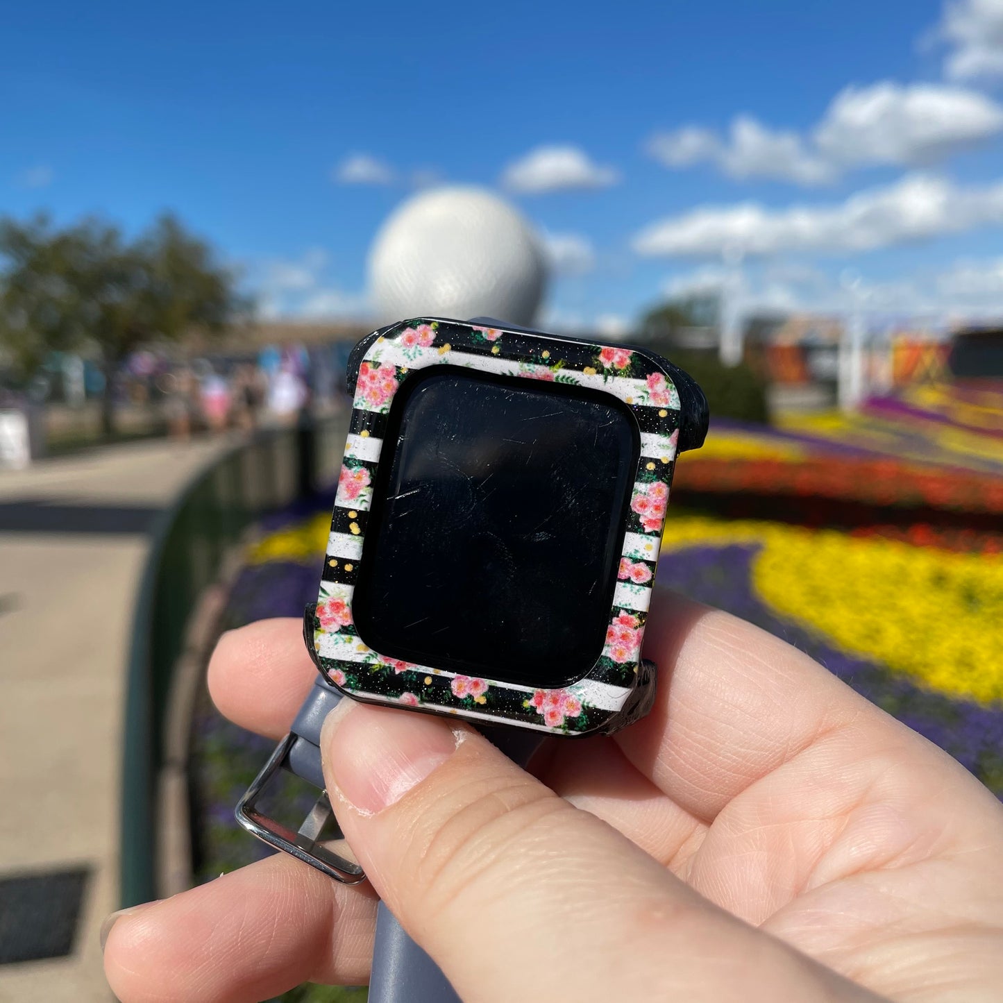 Striped Flower and Garden Watch Covers