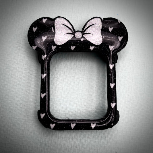 black and white Hearts Watch Cover