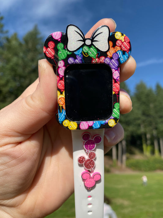 Mouse Balloons Black Watch Cover