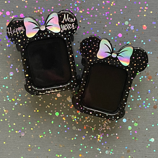 black with holographic rainbow sparkle Watch Cover New Year