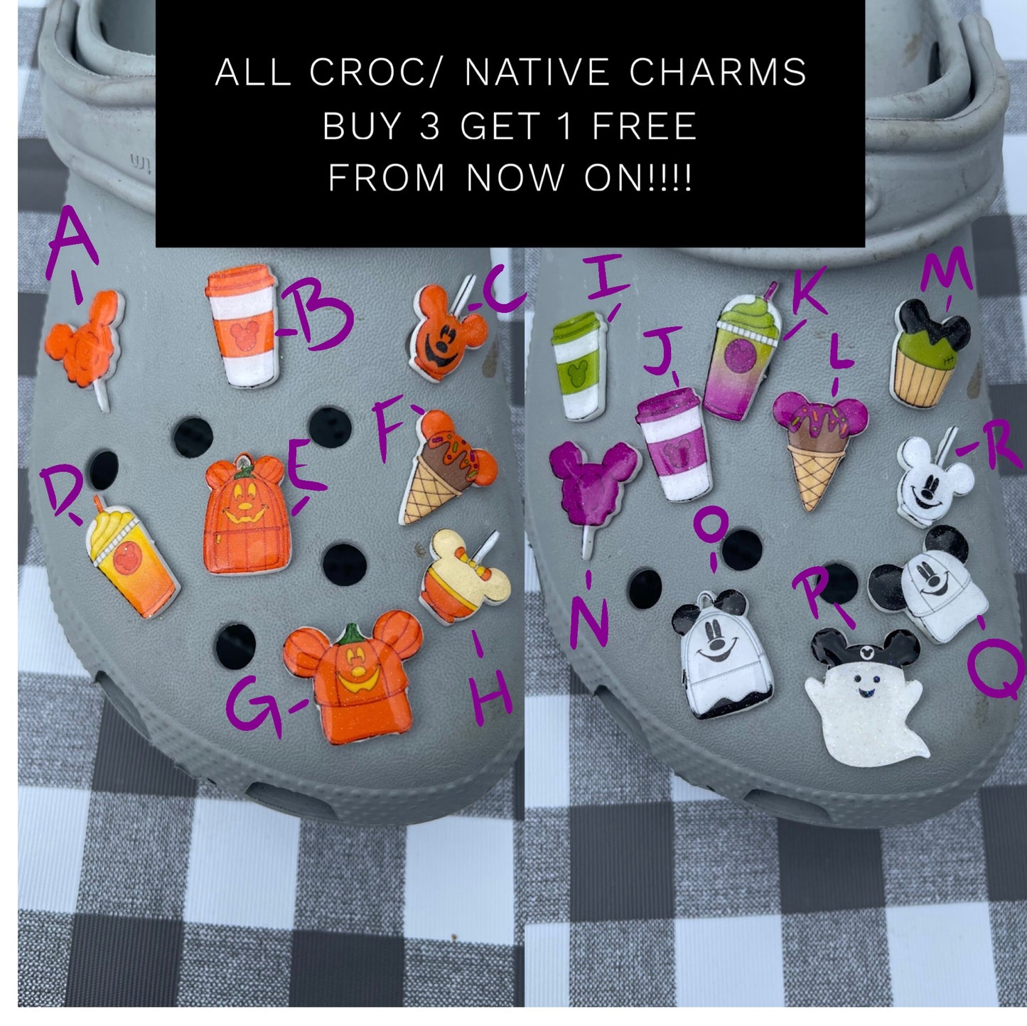 Halloween Croc Charms