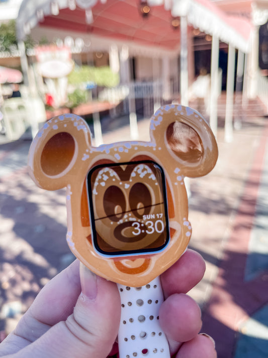 Waffle with powdered sugar Watch Cover snack