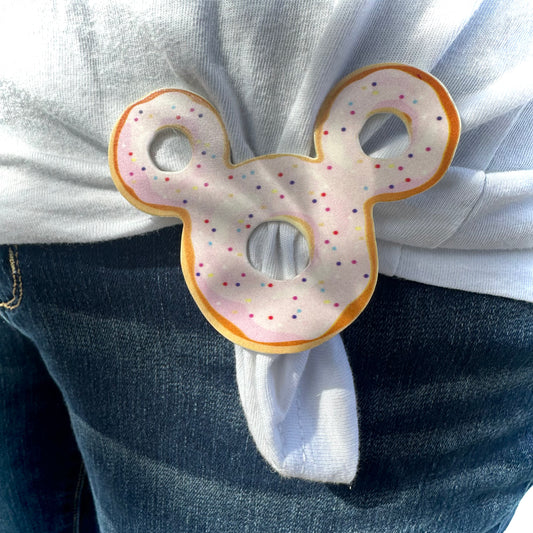 Pink Mouse Donut Doughnut Cinch Clip for shirt and tee