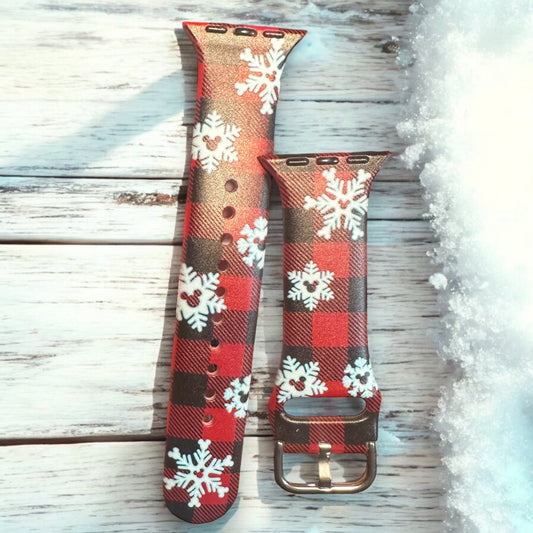 Buffalo Plaid w/ snowflakes BAND ONLY