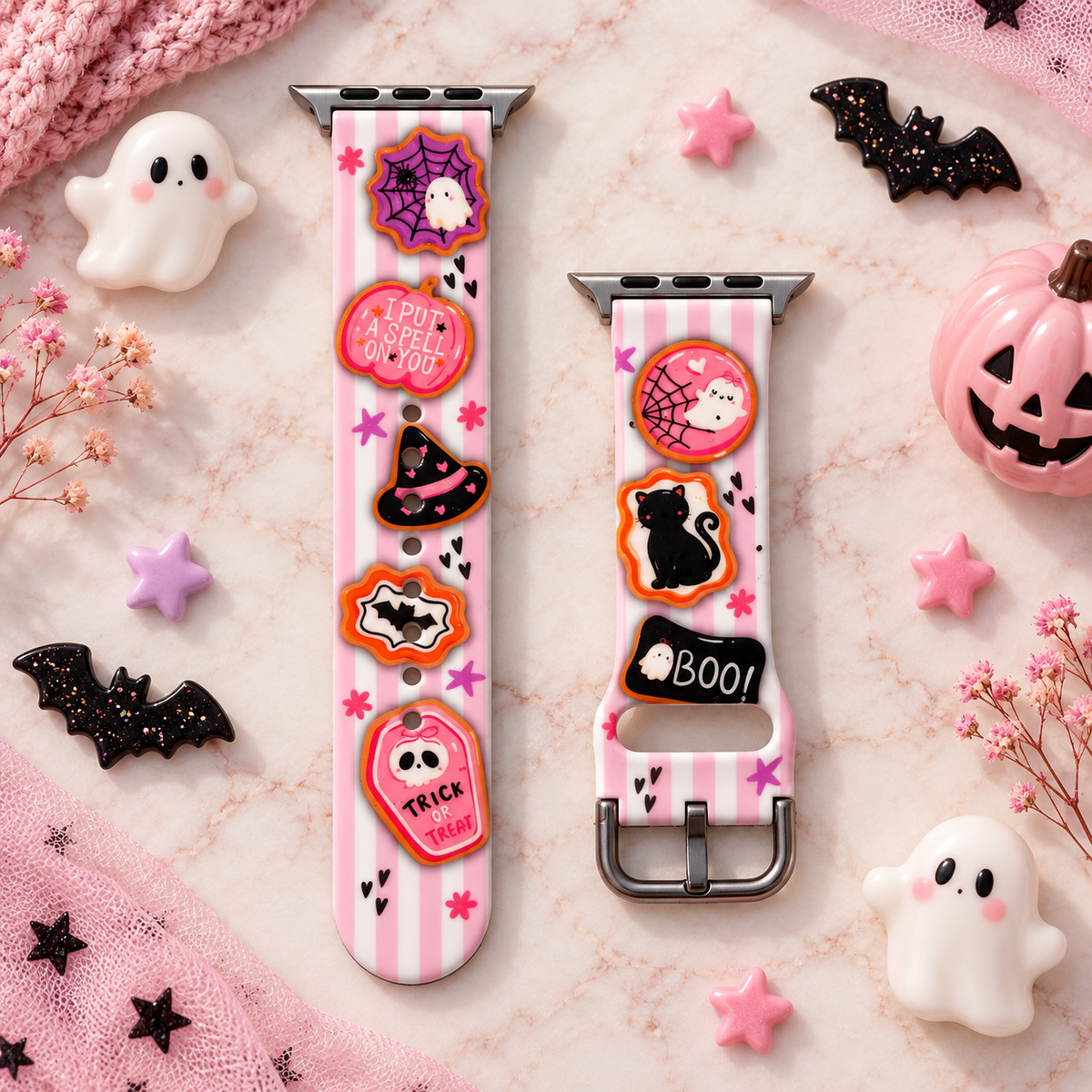 Pink Halloween Cookies band ONLY