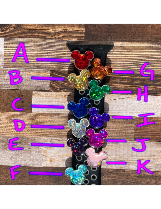 holographic Mouse band Charms   Simply Pop in and out!