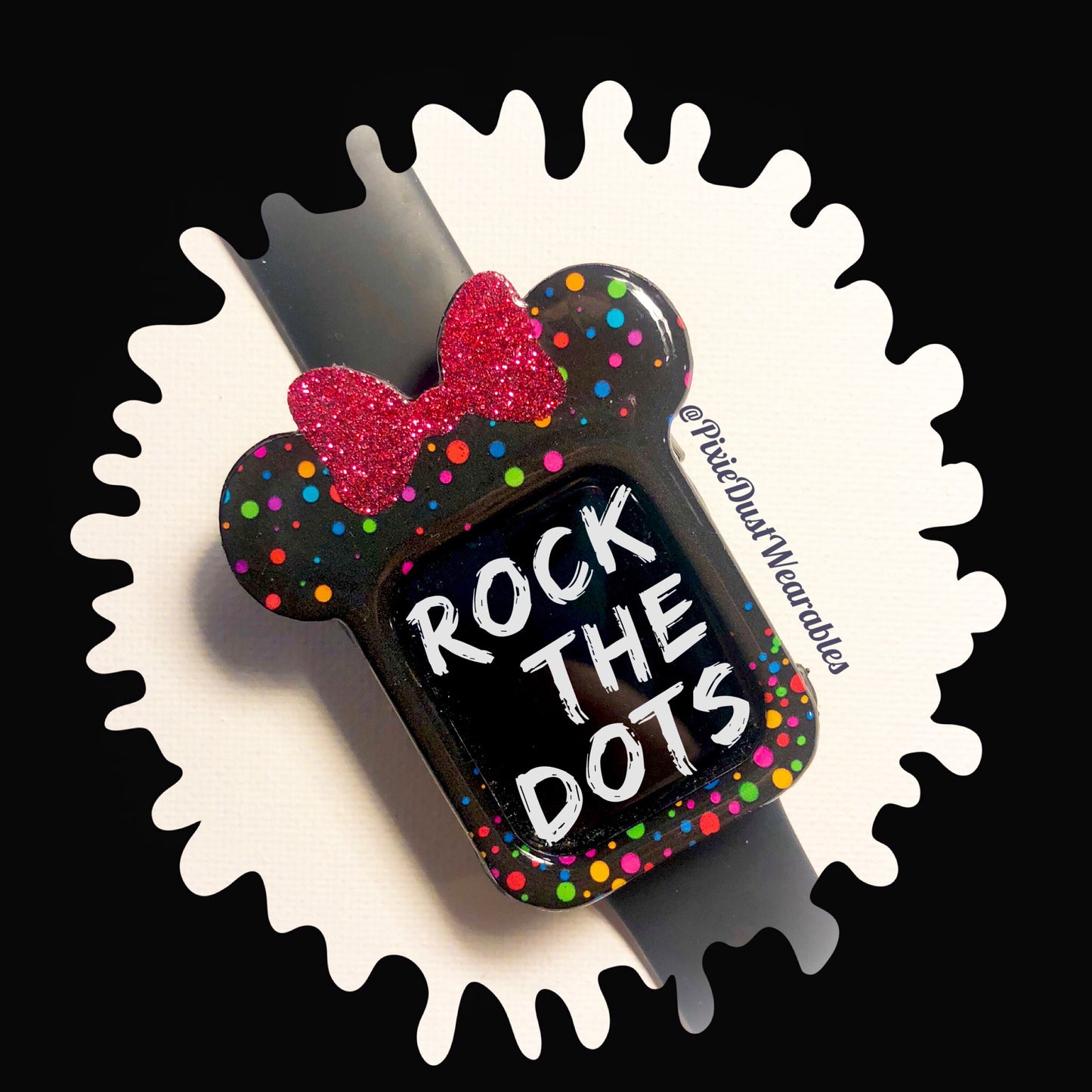 Rock the Dots Mouse with Bow Apple Watch Cover