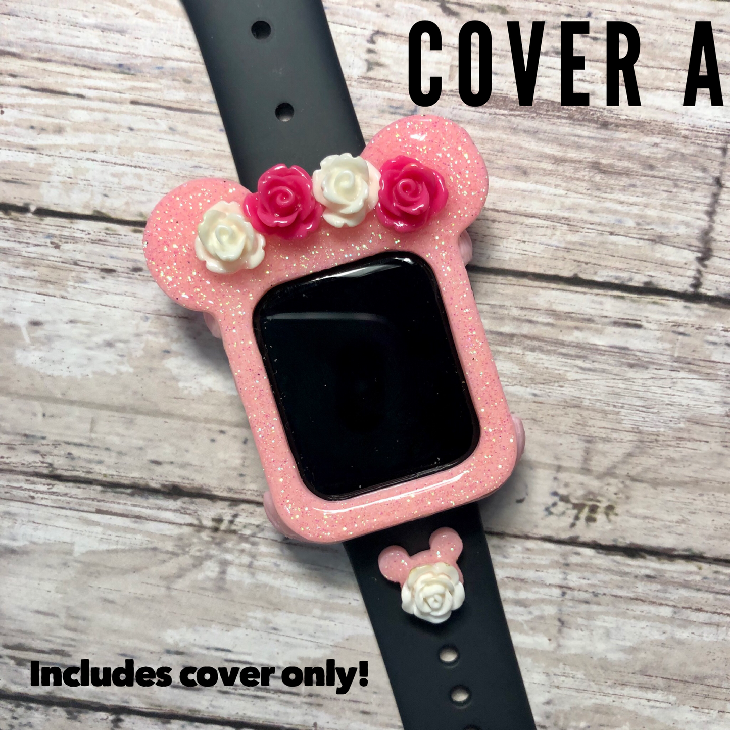 Flower Crown Mouse Watch Cover ONLY -- No Charm Floral