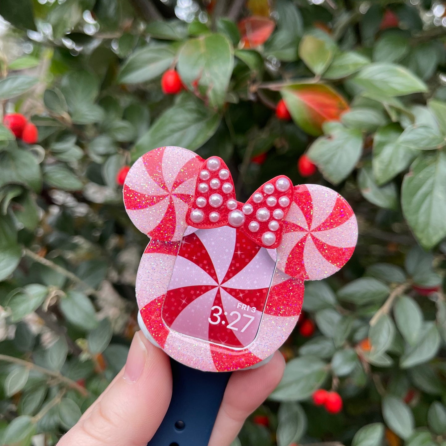 Peppermint mouse with ears watch cover