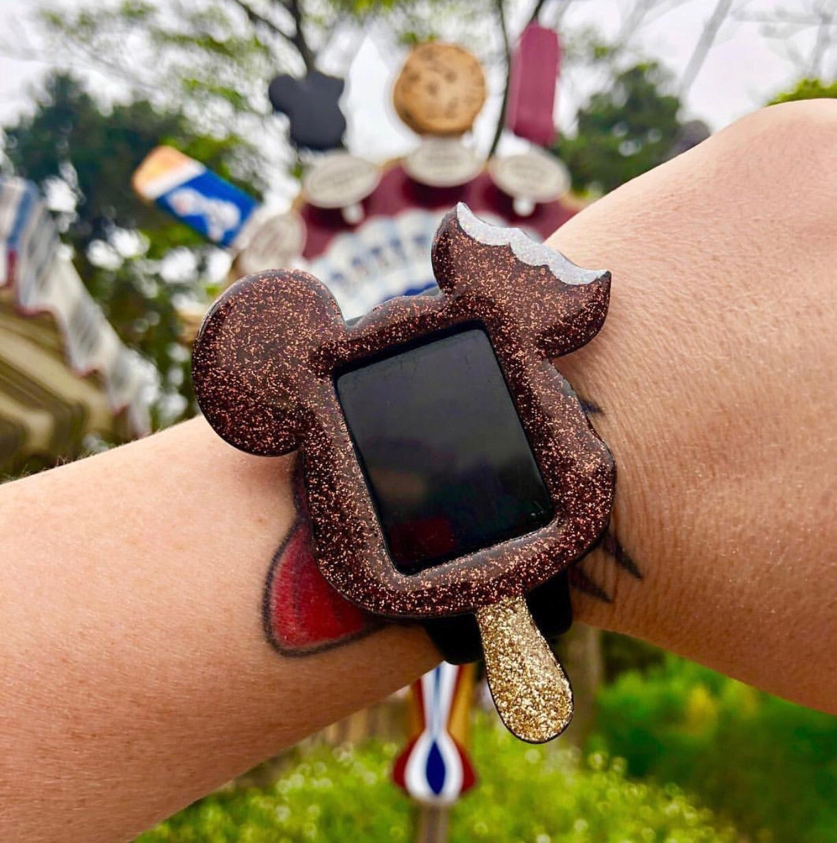 Mouse ice cream apple watch cover snack